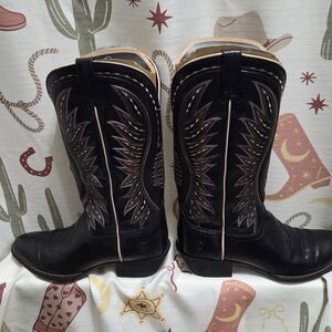 Ariat Black Leather Cowboy Boots